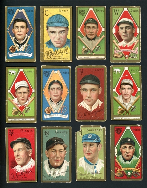 1911 T205 Group Of 29 Cards With HOF and Scarcer Backs - Marquard With Cycle Back