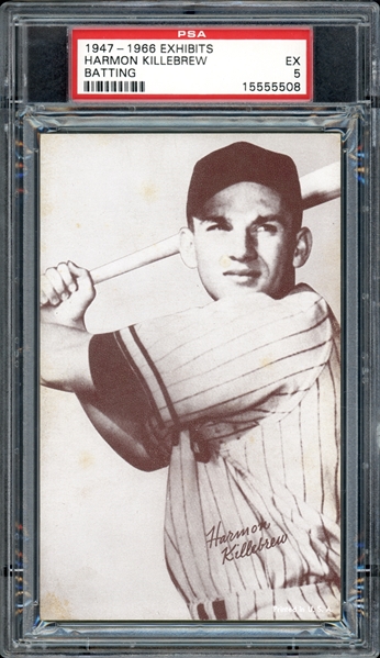 1947-66 Exhibits Harmon Killebrew Batting PSA 5 EX