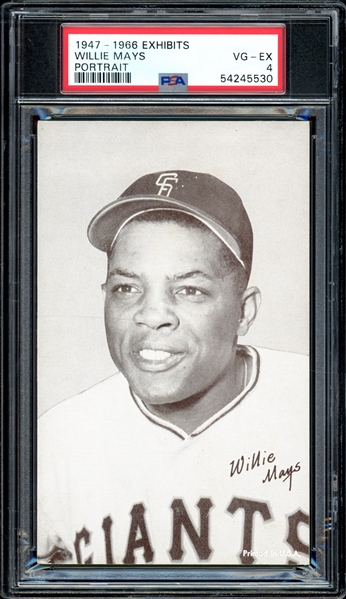 1947-66 Exhibits Willie Mays Portrait PSA 4 VG-EX