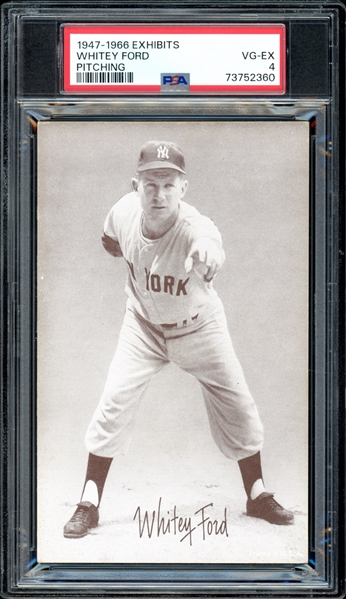 1947-66 Exhibits Whitey Ford Pitching PSA 4 VG-EX