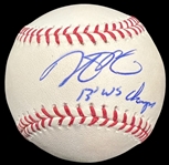 Dustin Pedroia Signed Rawlings OML (Manfred) Baseball With 13 WS Champs Inscription MLB Authenticated