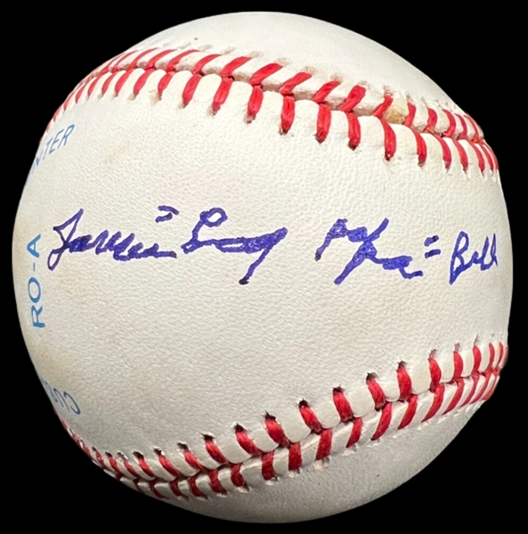 James "Cool Papa" Bell Signed Rawlings OAL (Brown) Baseball JSA COA