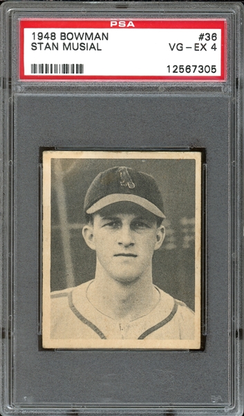 1948 Bowman #36 Stan Musial PSA 4 VG-EX