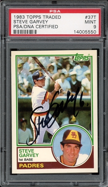 1983 Topps Traded #37T Steve Garvey PSA /DNA Certified 9 MINT