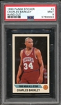 1990 Panini Sticker Hand Cut #J Charles Barkley PSA 9 MINT