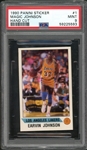 1990 Panini Sticker Hand Cut #1 Magic Johnson PSA 9 MINT