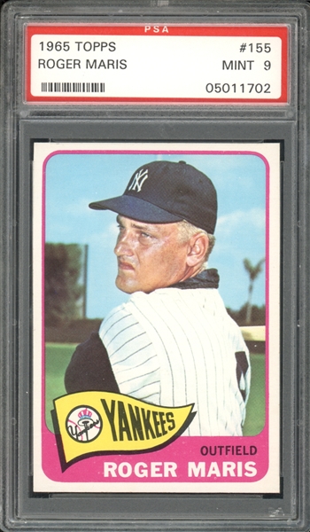 1965 Topps #155 Roger Maris PSA 9 MINT