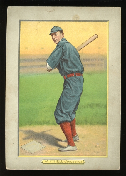 1910-11 T3 Turkey Red Mike Mitchell Checklist Back