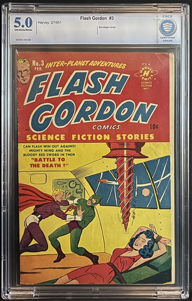 1951 Harvey Comics Flash Gordon #3 CBCS 5.0 Off-White/White Pages